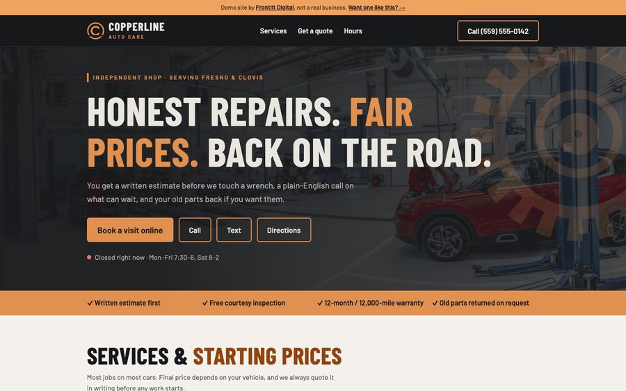 Copperline Auto Care demo