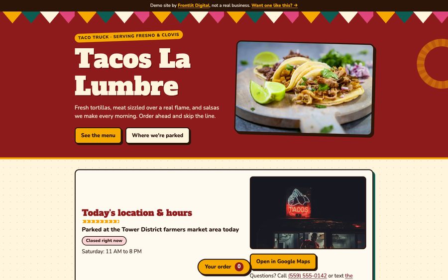 Tacos La Lumbre demo